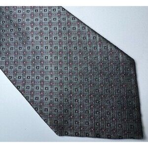 The Hound San Francisco Vintage Jacquard‎ Silk Handmade Tie Made in Japan Gray